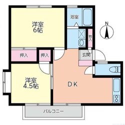 コーポウィングの物件間取画像